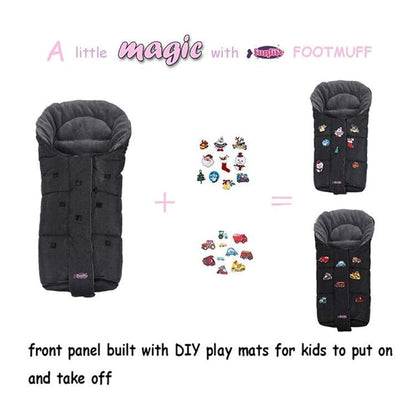 Christmas Uniuqe Waterproof Winter Stroller Bunting Bag Todder, Width Adjustable - Image 2