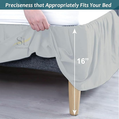 Shreem Linen Ruffled Bed Skirt - Image 5