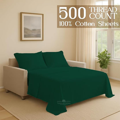 Sleeper Sofa 4 Piece Bed Sheet Set Premium Quality 100% Cotton 500 Thread Count - Image 2
