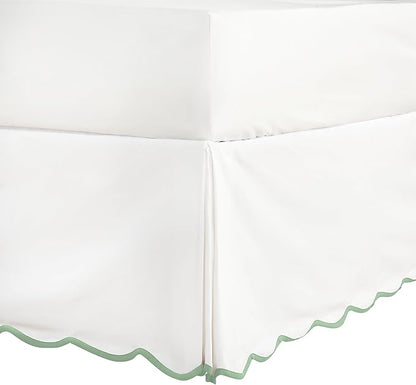 HIG Off-White Chic Twin XL Bed Skirt by HIG
