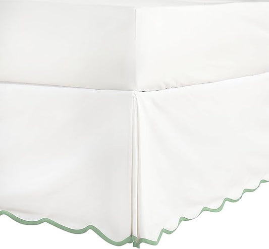 HIG Off-White Chic Twin XL Bed Skirt by HIG