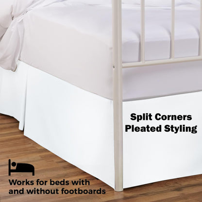 bedskirts queen size – 100% natural cotton 800tc shown in use