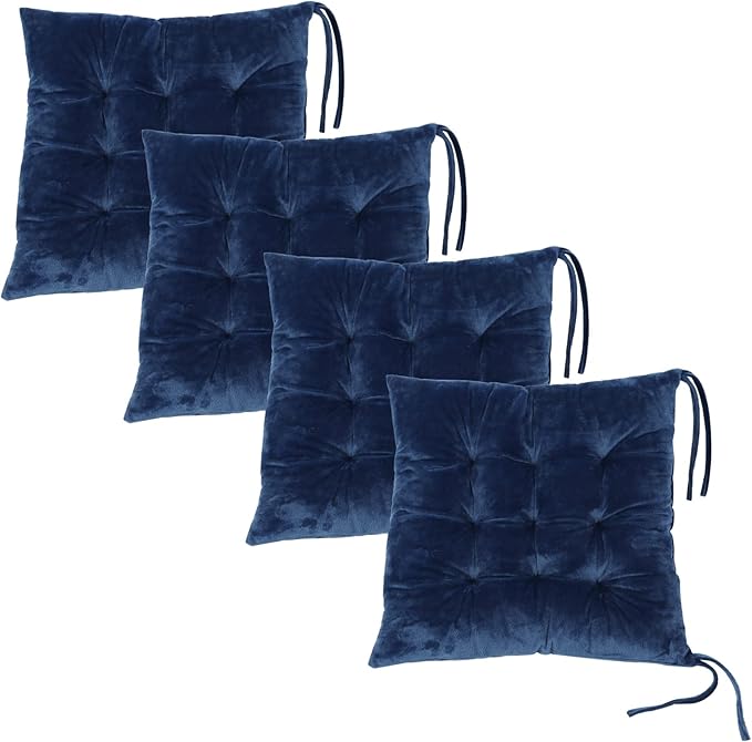 Set of 4 Square Chair Pads Indoor Seat Cushions Pillows by MissSoul