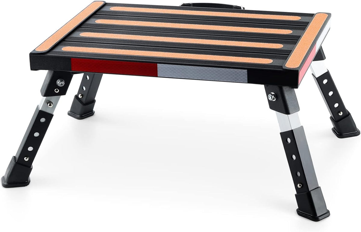 yagud safety rv steps, non-slip folding adjustable step, main product view