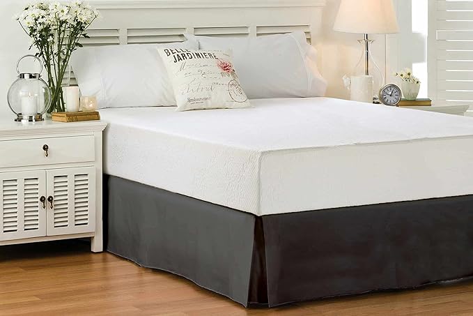Queen Size Bed Skirt 600 TC Egyptian Cotton 21 Inch Drop Easy Fit by WHITECOTTONWORLD