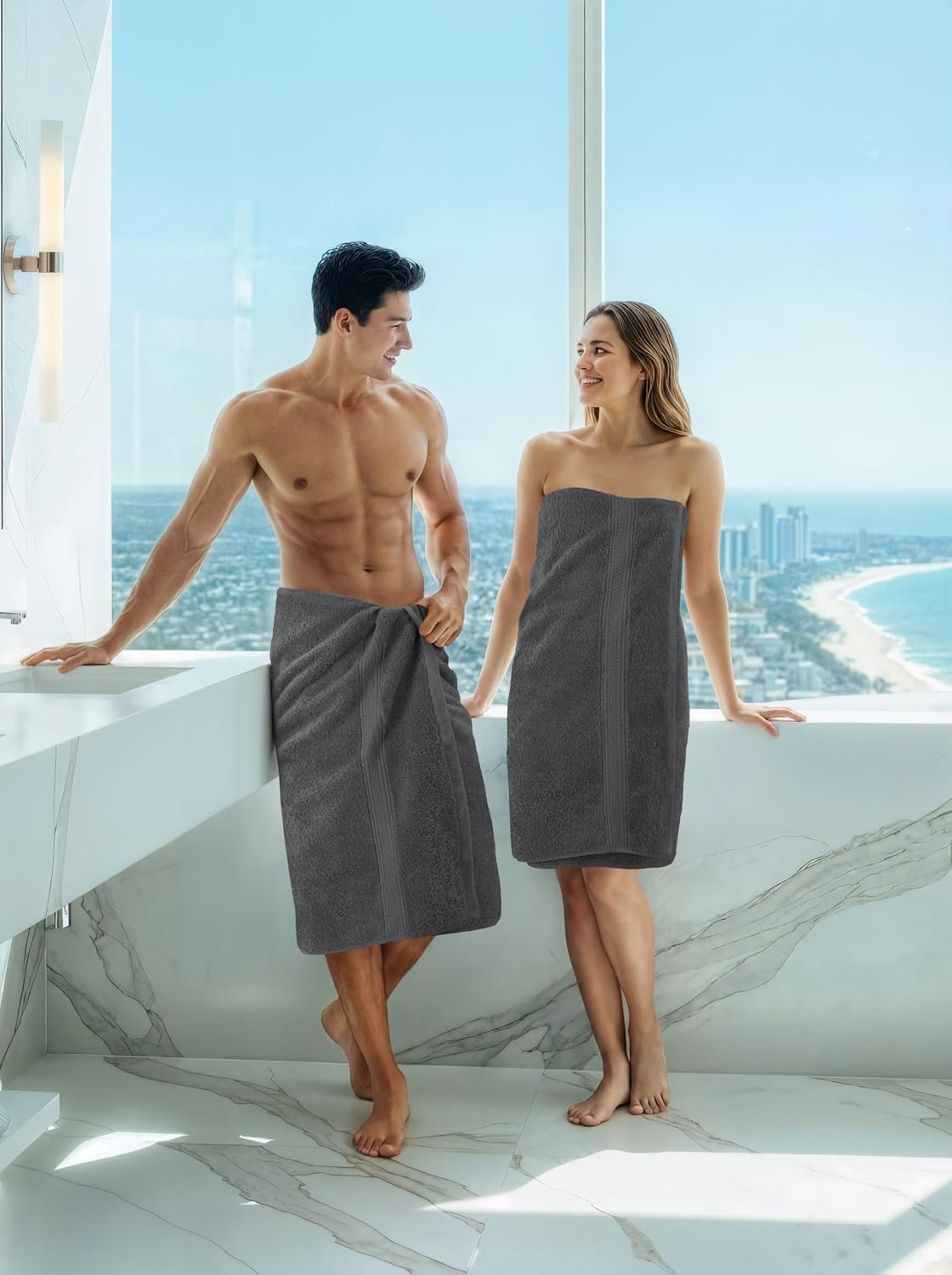 utopia towels 4 pack premium bath towels, 27x54 on a desk or shelf