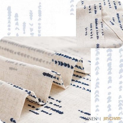 jinchan Boho Kitchen Curtains Linen Tier Curtains 36 Inches Bohemian Cafe Small - Image 9