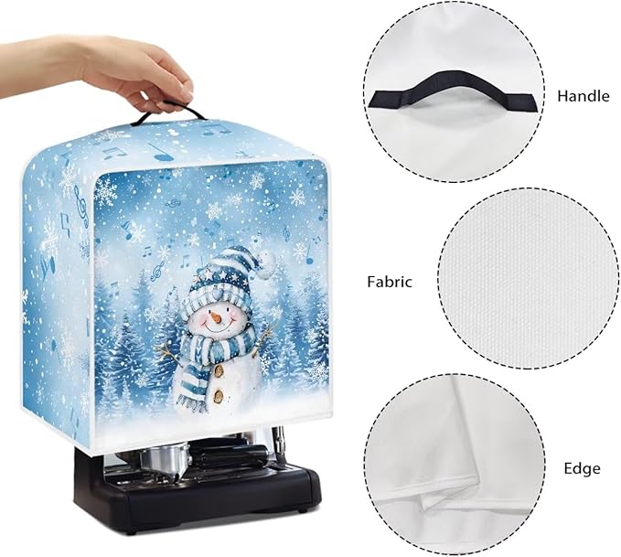 Cute Snowman Coffee Maker Cover Christmas Dustproof Coffee Machine Protection - Image 5