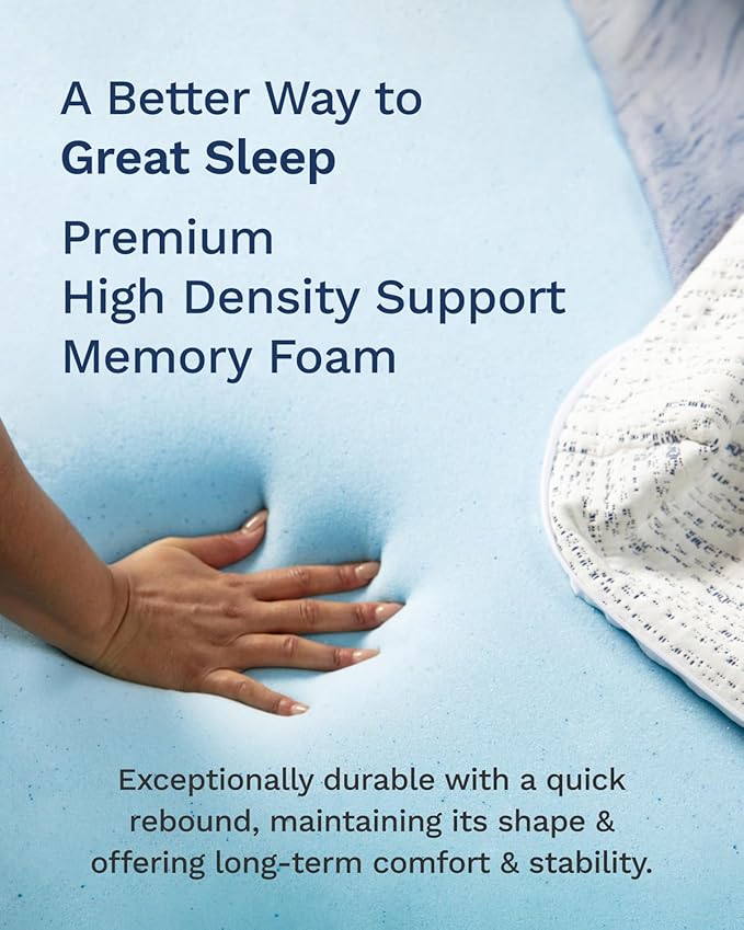 ViscoSoft 2 Inch Memory Foam Mattress Topper Twin XL - Image 3