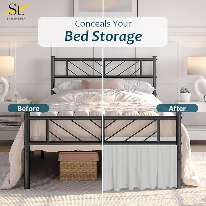 Shreem Linen Ruffled Bed Skirt - Image 8