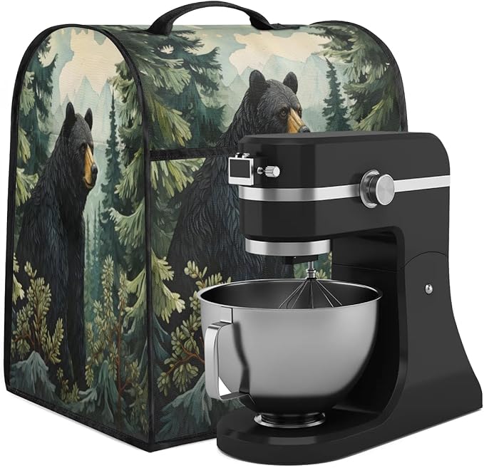 Kitchen Appliance Cover Fits 6-8 Quarts Mixer & Coffee Maker, Bear Dust Cover - Image 2