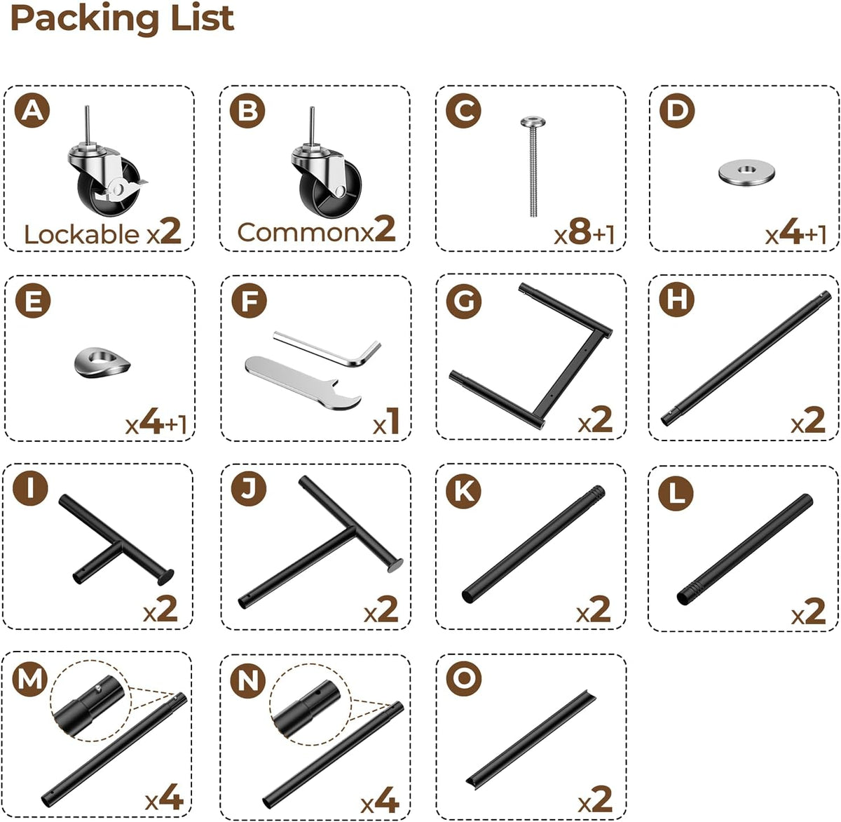 hyseyy clothes rack, double rods rolling clothing rack, view 9