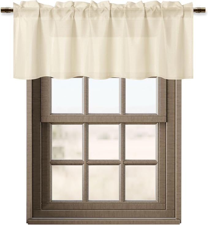Hiasan Faux Linen Valance Curtains - Image 7