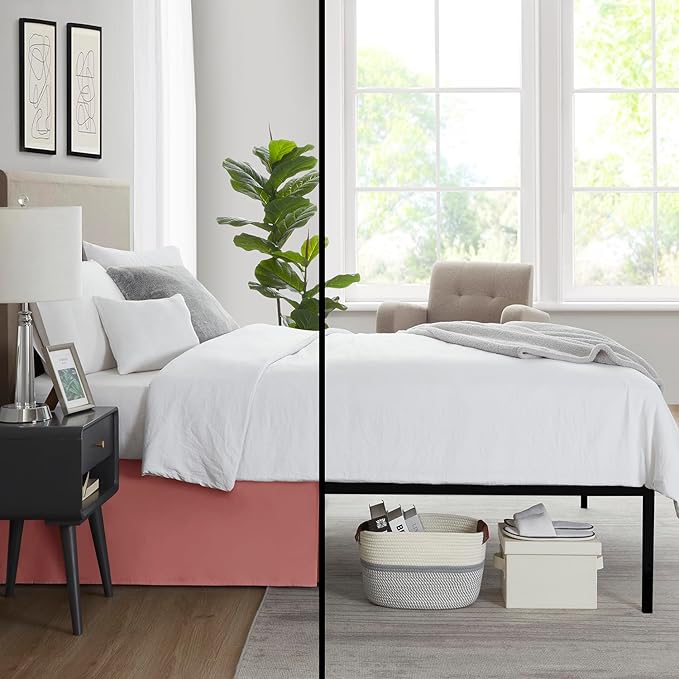 Nestl Pink Clay Full Bed Skirt - Image 6