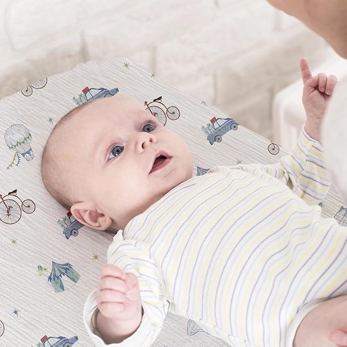 Muslin Bassinet Fitted Sheets, 2 Pack - Image 2