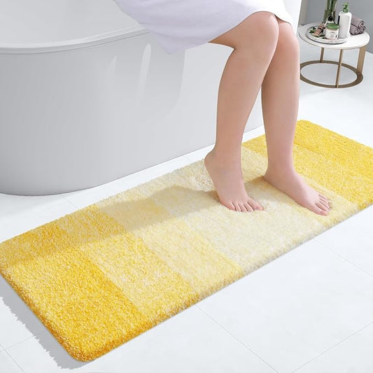 OLANLY Bathroom Runner Rugs 47x17, Extra Soft Absorbent Microfiber Bath Rugs by OLANLY