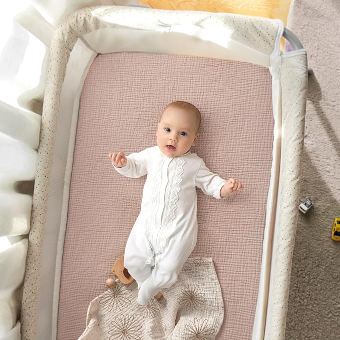 lulumoon Pack N Play Sheets: Soft & Breathable Playard Sheets - Image 3