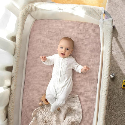 lulumoon Pack N Play Sheets: Soft & Breathable Playard Sheets - Image 3