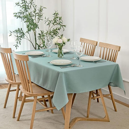 maxmill Slubby Texture Tablecloth Water Resistance Antiwrinkle Spillproof Soft by maxmill