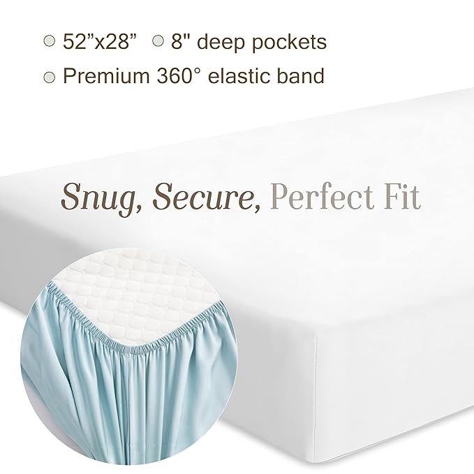 Bella Coterie Luxury Bamboo Viscose Crib Sheet | Organically Grown | Ultra Soft - Image 5
