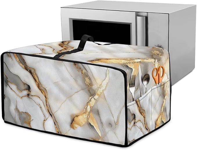 Toaster Oven Dust Cover with Storage Pockets, Protective Decorative Smart Oven by Garucesta