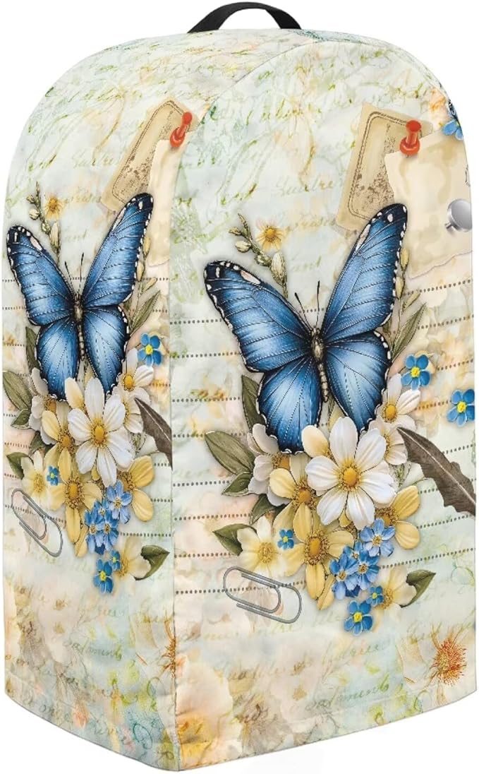 Blender Cover Stand Mixer Covers Boho Floral Butterfly Anti Fingerprint Dust - Image 3