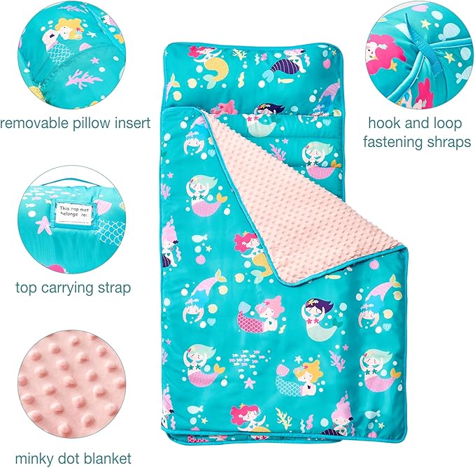beeweed Toddler Nap Mat, Rollup Design Kid Sleeping Mat - Image 2