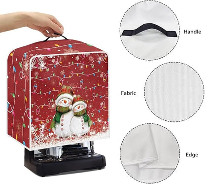 Coffee Maker Dust Cover, Cute Snowman Christmas Mixer Dustproof Protector - Image 5