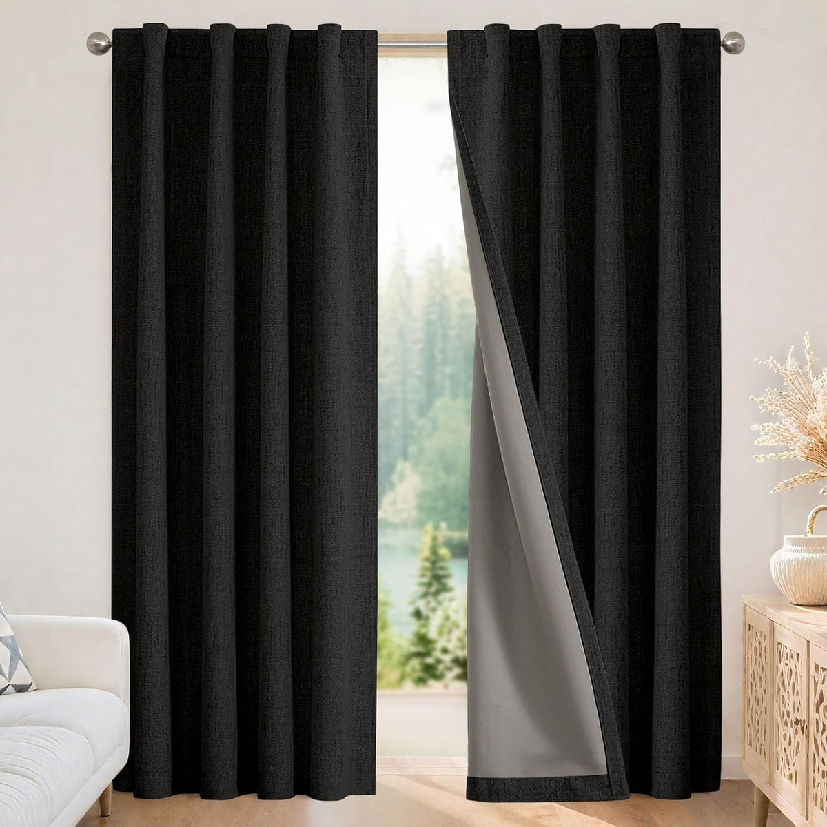 joydeco blackout curtains for bedroom - 100% light, main product view