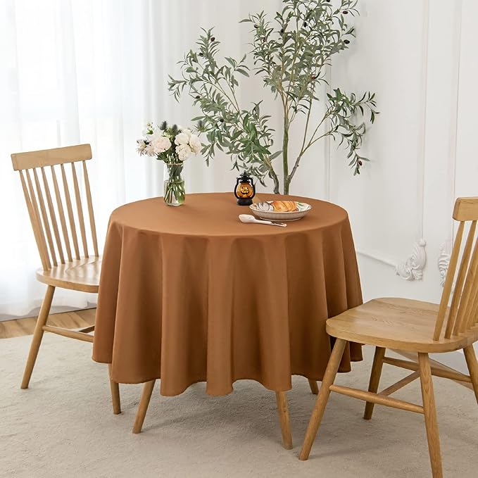 maxmill Fall Tablecloth Linen Looking Texture Stain Resistant Waterproof - Image 2