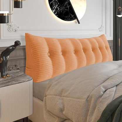 Wedge Headboard Pillow Dorm Room Reading Pillow Back Support by HOMECOZY