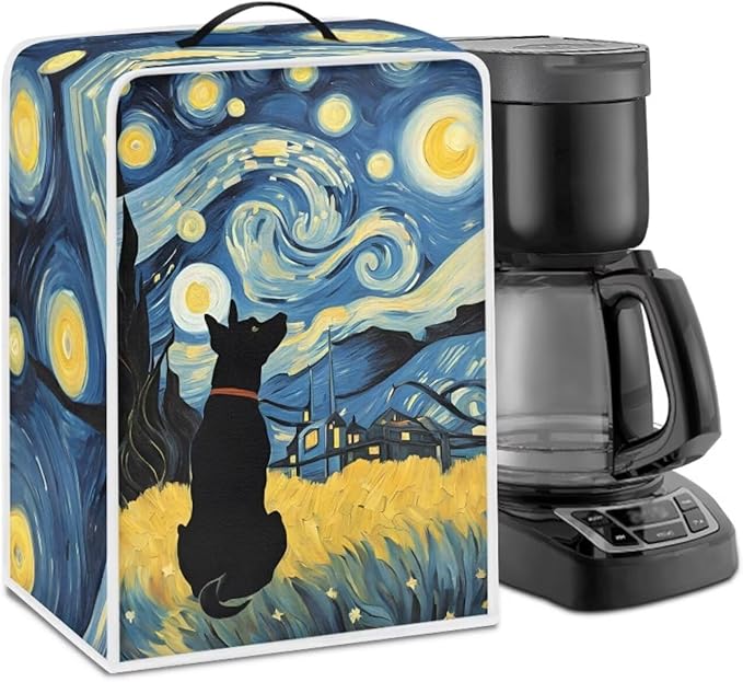 Coffee Maker Covers With Top Handle Folding Coffee Machine Dust Covers by PJHEQOXE