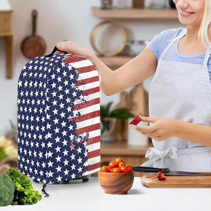 American Flag Art Blender Cover Dust Proof Small Appliance Cover Foldable Dust - Image 3