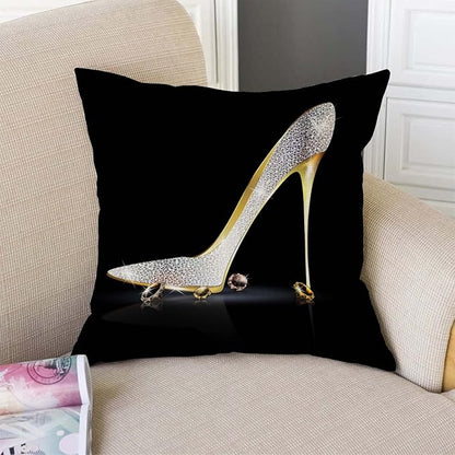 TSSOHU Square Decorative Throw Pillow Case Cushion Cover, Fashion Lady High - Image 2