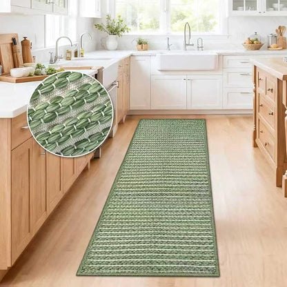 Sage Green Runners for Kitchen 24"x60" Non Slip Braided Long Bathroom Runner - Image 2