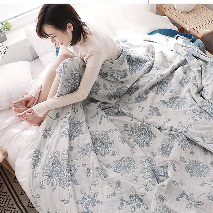 MSGKV Boho Throw Blanket for Couch Sofa Bed Decor, 100% Cotton Blankets Warm - Image 7