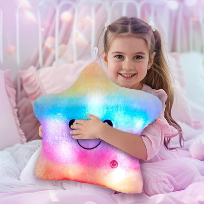 WEWILL 13'' Rainbow Light up Twinkle Star Glowing LED Night Light Plush Toy - Image 3