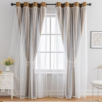 indistar Star Cutout Kids Window Blackout Curtains - Image 7
