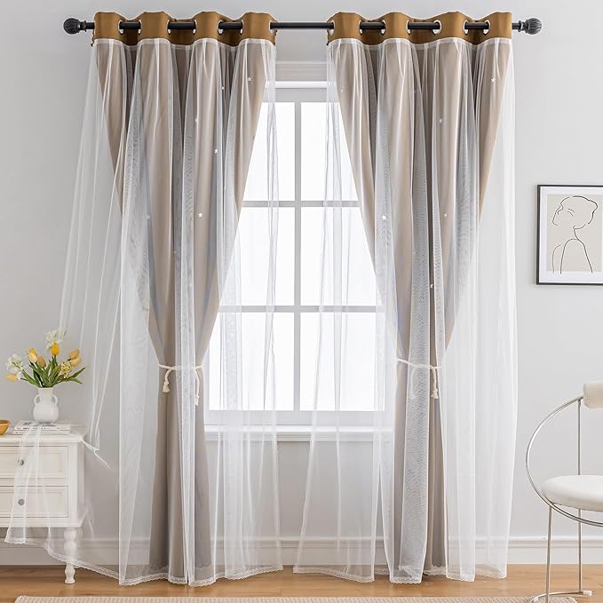 indistar Star Cutout Kids Window Blackout Curtains - Image 7