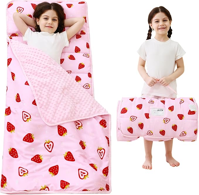 Toddler Nap Mat with Pillow and Blanket, Extra Large Rolled Napping Mats by Unknown