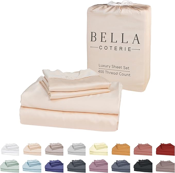 Bella Coterie Luxury Bamboo Viscose 34” Split Top King Size Sheet Set | 1 by BC