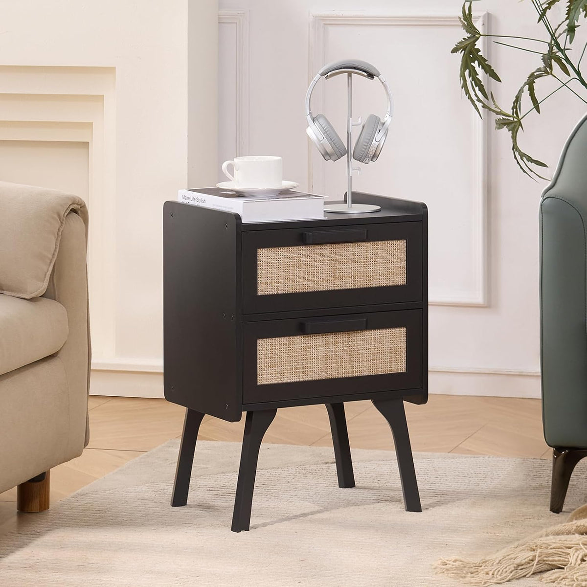 lerliuo rattan nightstands set of 2 for bedroom, package contents