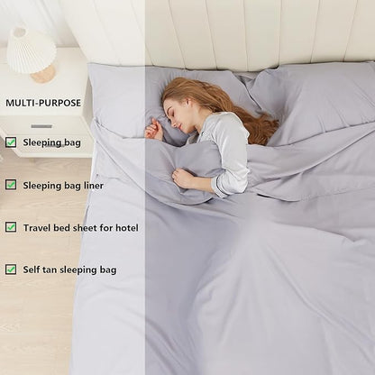 Sleeping Bag Liner Camping Adult Sleep Sack Lightweight Travel Sheet - Image 5