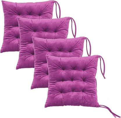 Set of 4 Square Chair Pads Indoor Seat Cushions Pillows by MissSoul
