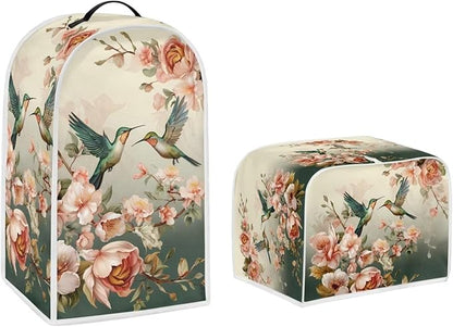 Hummingbirds Kitchen Appliance Dust Cover Set Vintage Flower HUmmingbird by Pointodoor