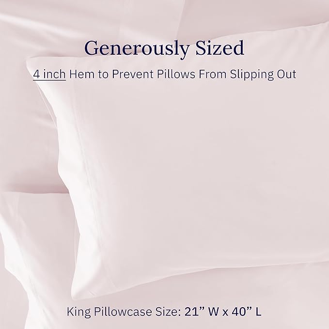 CALIFORNIA DESIGN DEN Luxuriously Soft Hotel Quality 600 Thread Count, 100% - Image 4