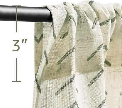 jinchan Arrow Boho Linen Blend Kitchen Curtains 36 Inch Length Christmas - Image 8