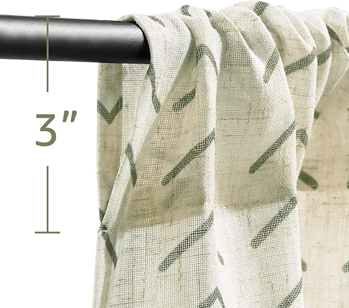 jinchan Arrow Boho Linen Blend Kitchen Curtains 24 Inch Length Christmas - Image 8
