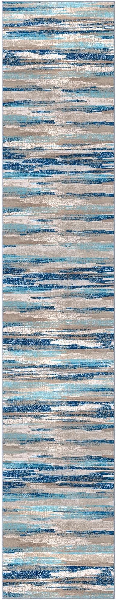 Modern Abstract Runner Rug 3x14 - Image 9