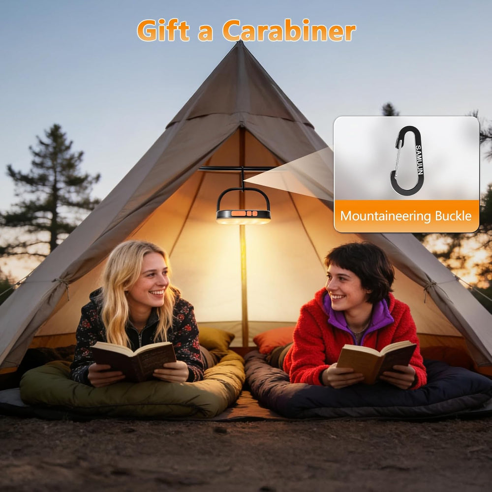 Solar Camping Lights Rechargeable Lantern 7000mAh LED 5 Light Modes IP65